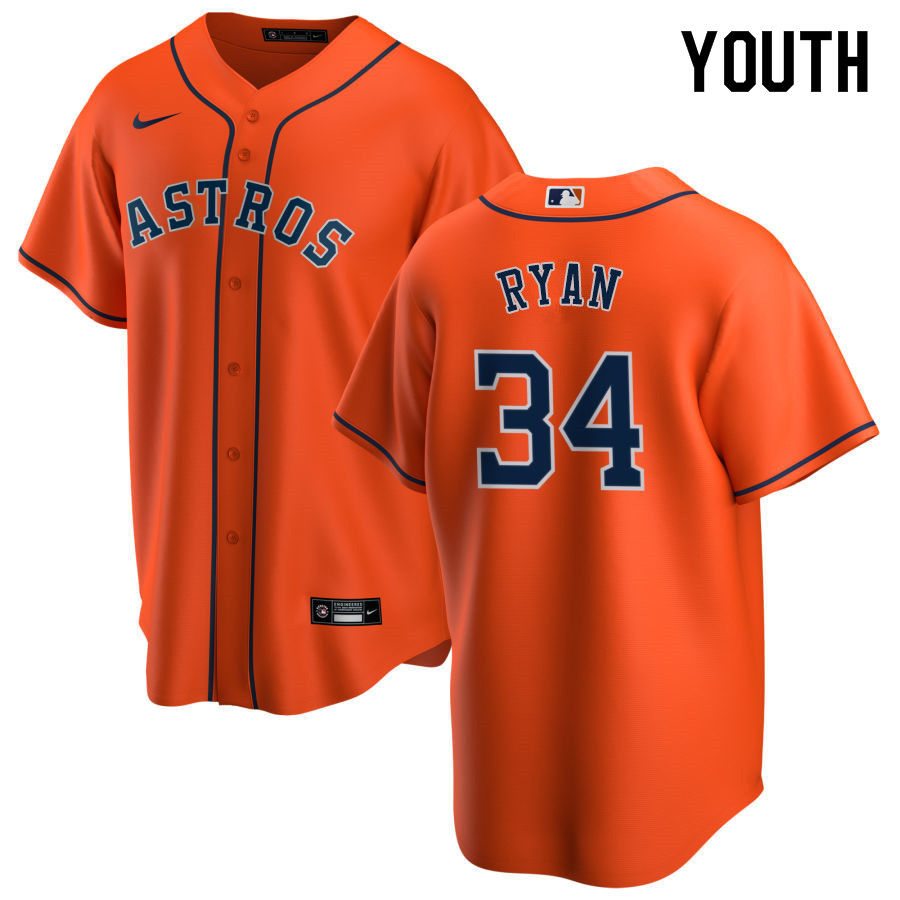 Nike Youth #34 Nolan Ryan Houston Astros Baseball Jerseys Sale-Orange